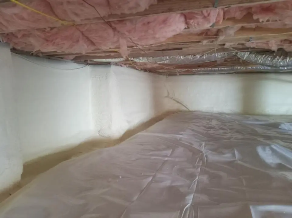 Crawl space encapsulation with closed-cell spray foam for Roof Waterproofing in Gary